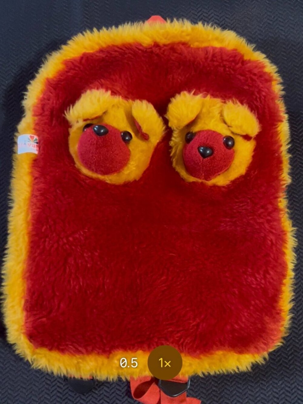 Vintage Mayur Bags Fuzzy Humbah Boohbah Look-Alike Backpack